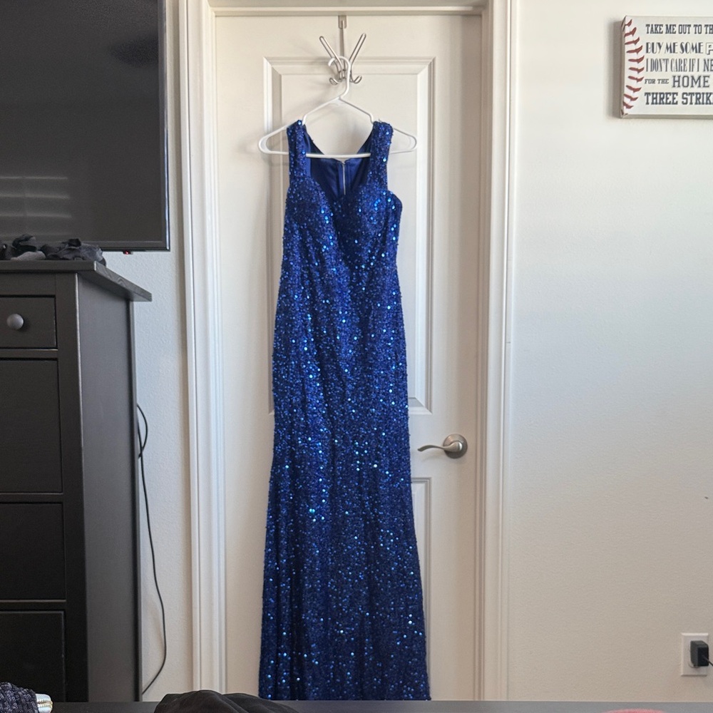 Stunning Blue Sequin Gown